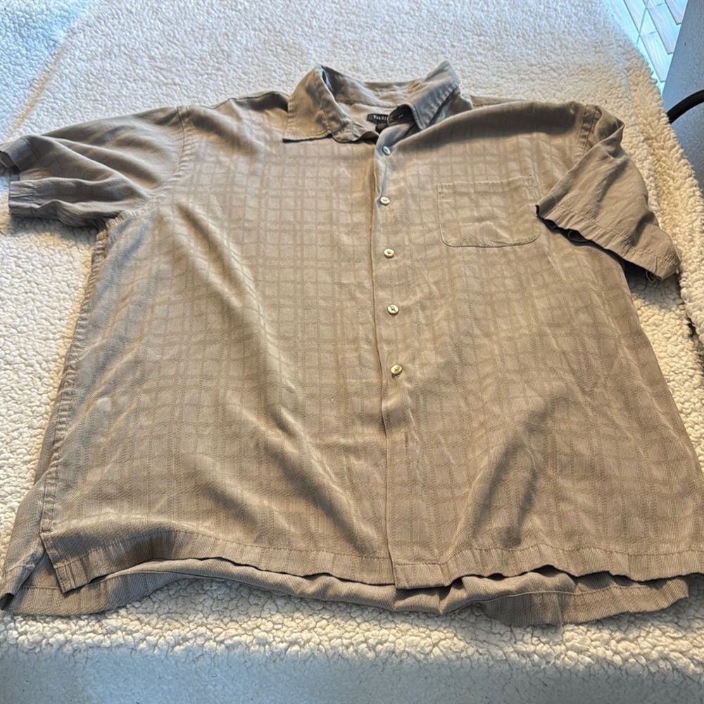 Van Heusen Tan Casual Button Down Shirt Soft Material